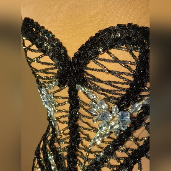 Corsage bodycon crystalized dress - Picture 3 of 5